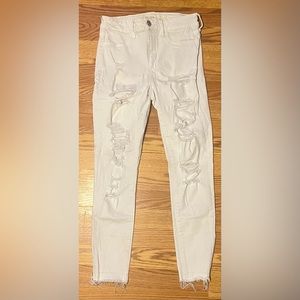 High rise crop jeggings